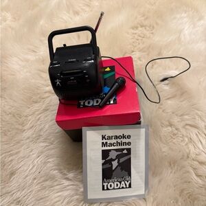 American Girl Black and Pink Karaoke Boombox